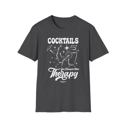 "Cocktails are Cheaper than Therapy" Men's Bartender Tee