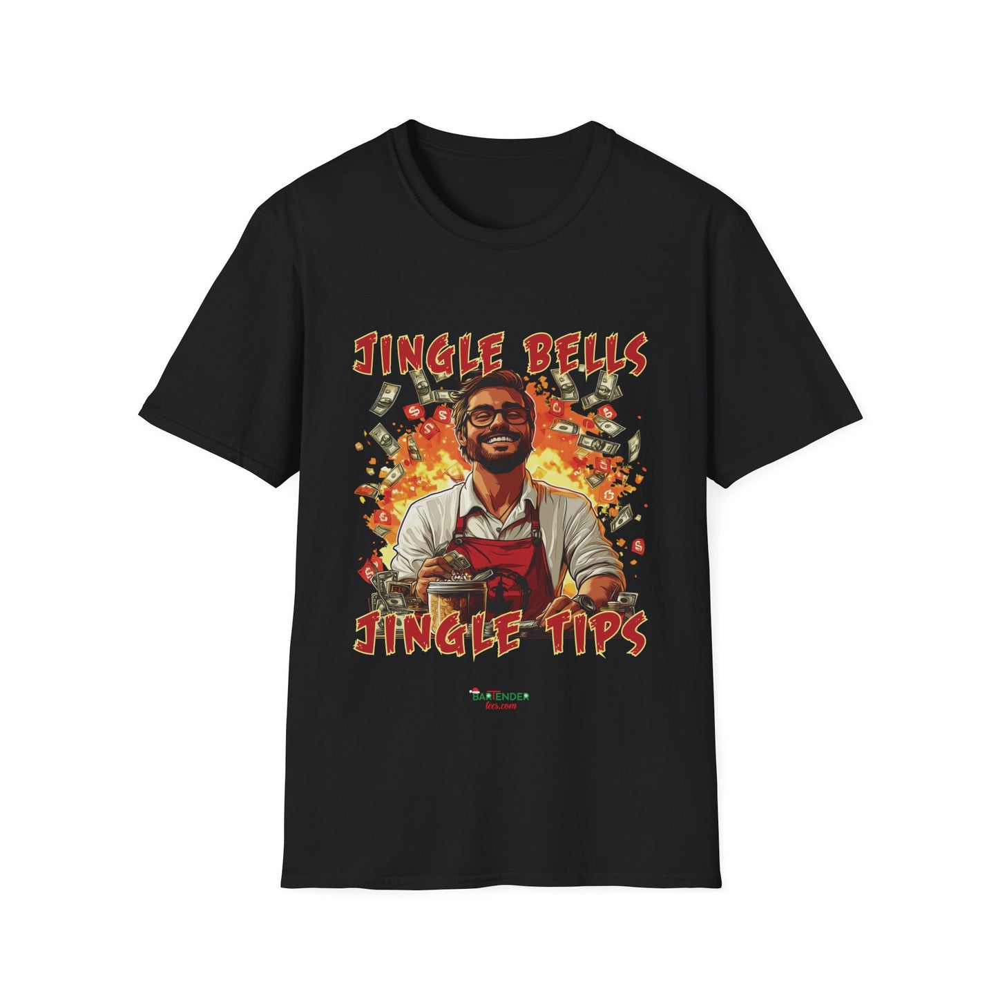 “Jingle Bells, Jingle Tips” Unisex Softstyle T-Shirt