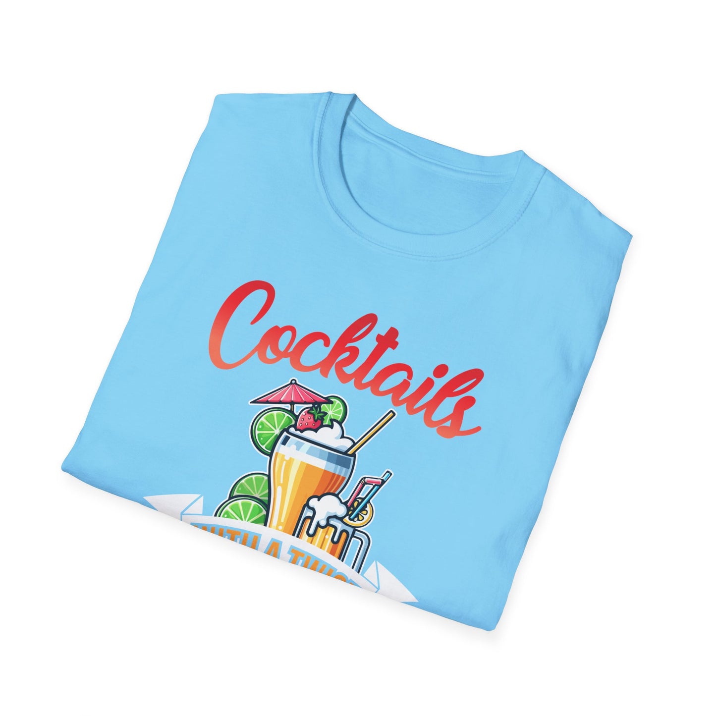 "Cocktails with a Twist of Temptation" Bartender T-shirt