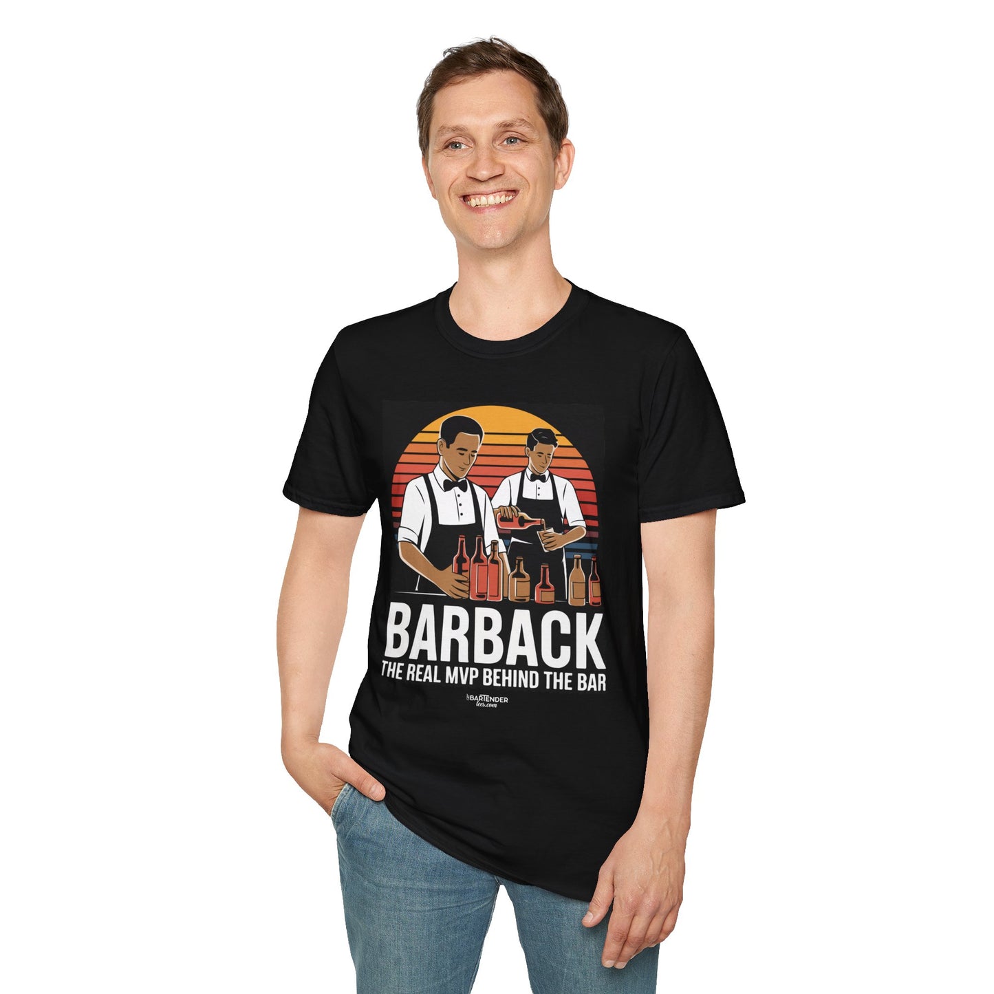 "Barback: The Real MVP Behind the Bar" Softstyle T-Shirt