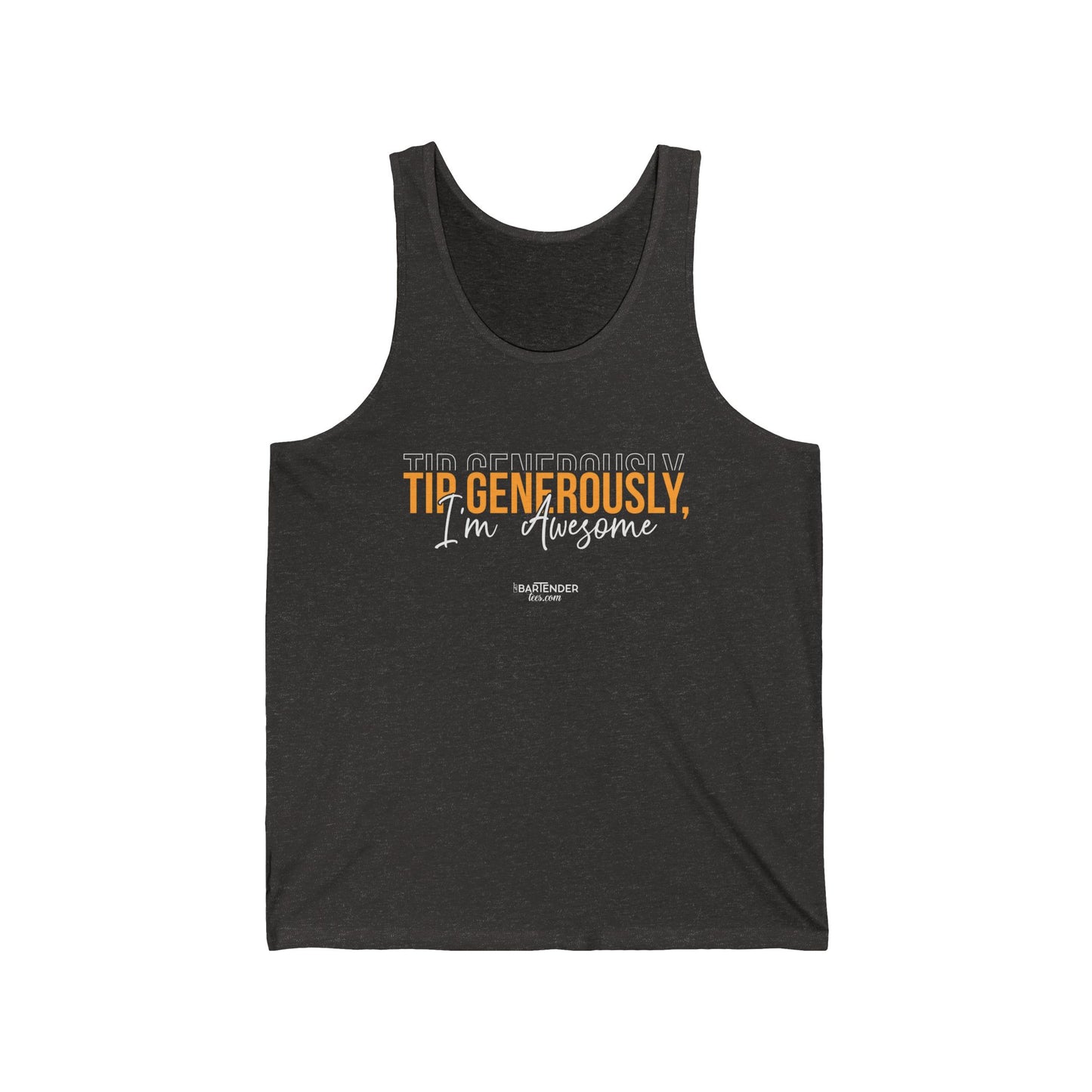 "Tip generously im awesome" Men’s Bartender Tank Top