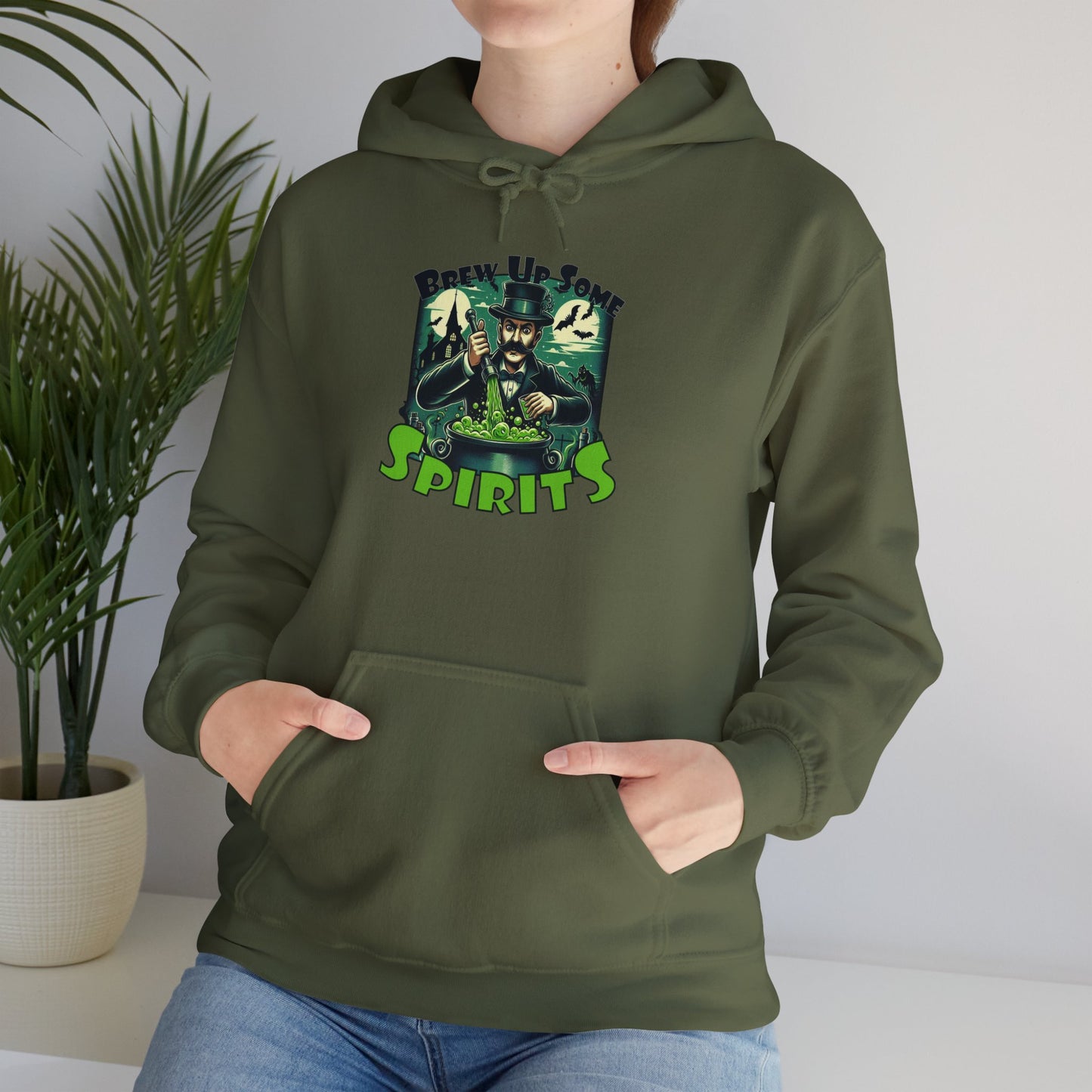 "Brew Up Some Spirits" Halloween Bartender Hoodie