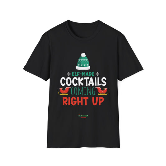 “Elf made cocktails coming right up” Unisex Softstyle T-Shirt