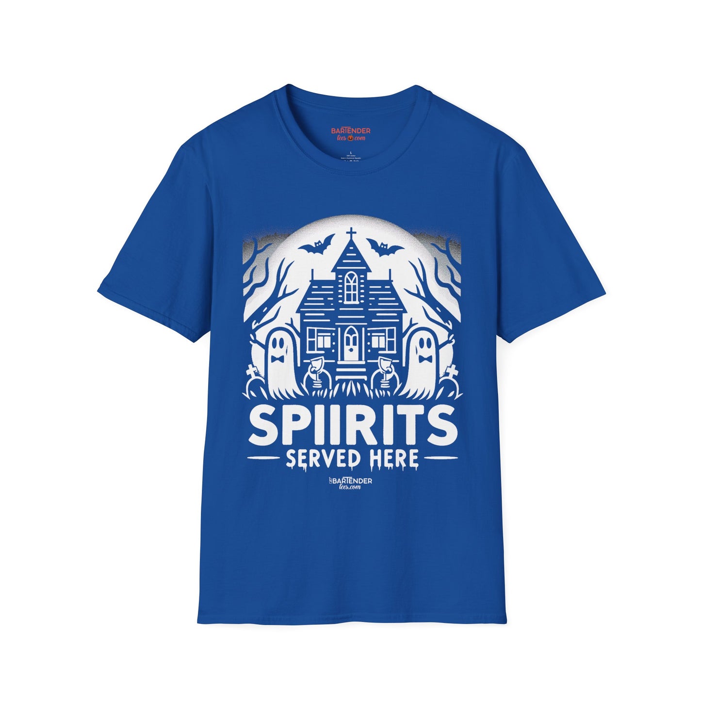 "Spirits Served Here" Halloween Bartender Softstyle T-Shirt