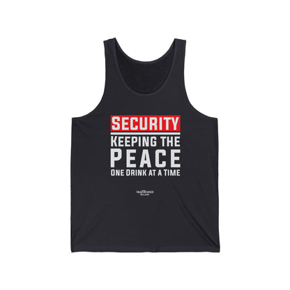 "Security  Keeping the Peace, One Drink at a Time" Men’s Bartender Tank Top