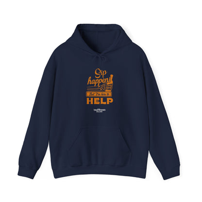 "Sip happens, but Im here to help" Bartender Hooded Sweatshirt