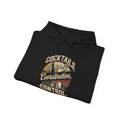 "Cocktails coordination and control" Bartender Hooded Sweatshirt