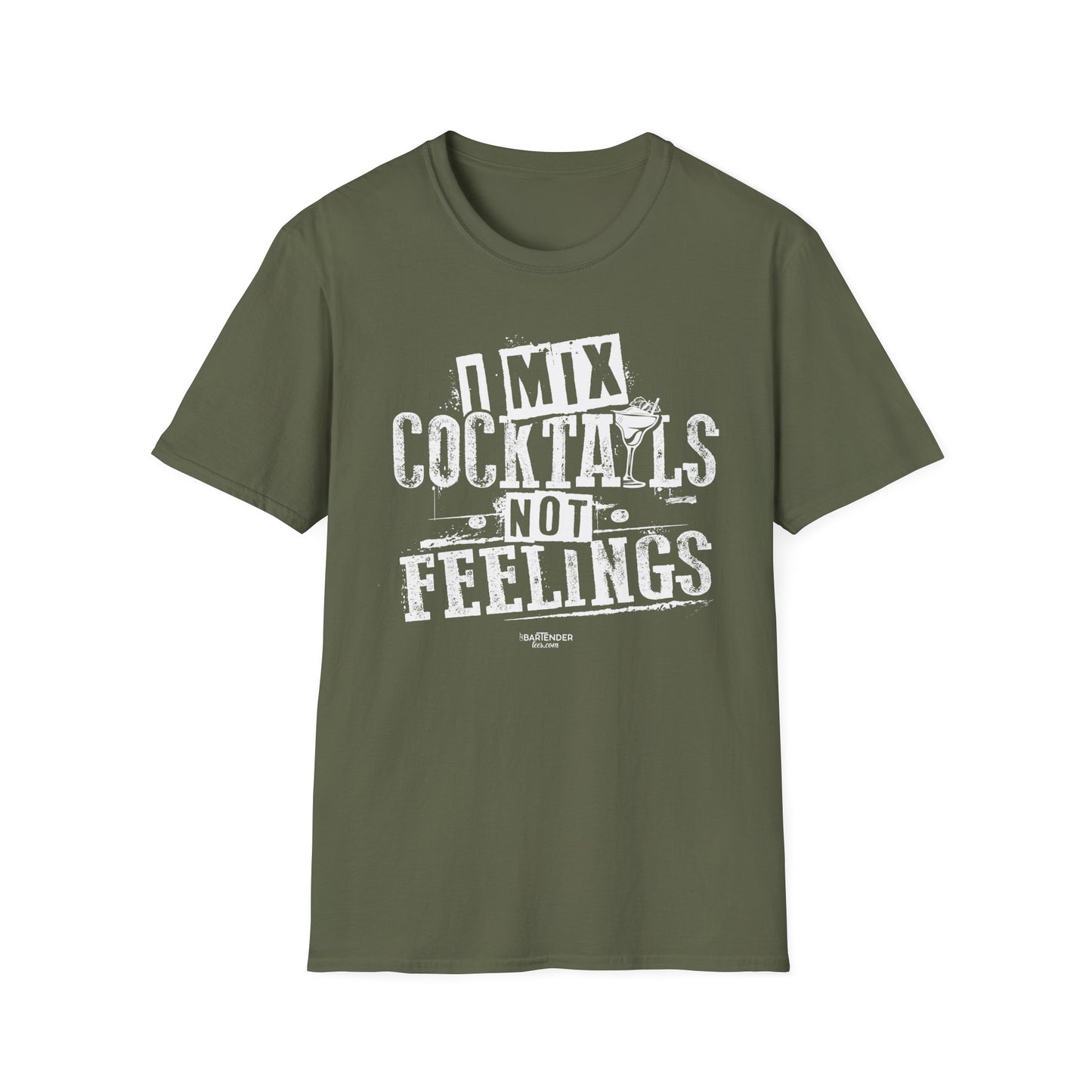 "I Mix Cocktails, Not Feelings" Bartender Tee