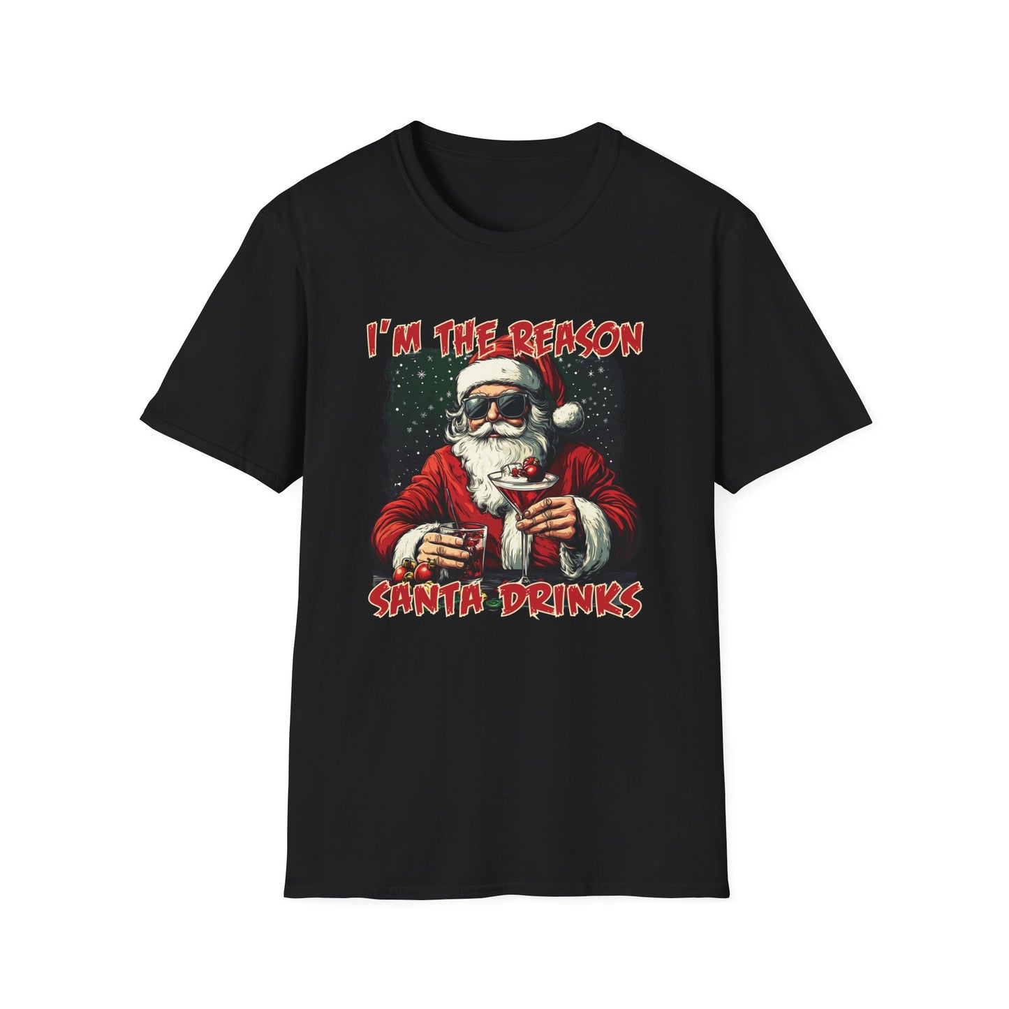 "I’m The Reason Santa Drinks" Softstyle T-Shirt