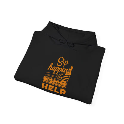 "Sip happens, but Im here to help" Bartender Hooded Sweatshirt