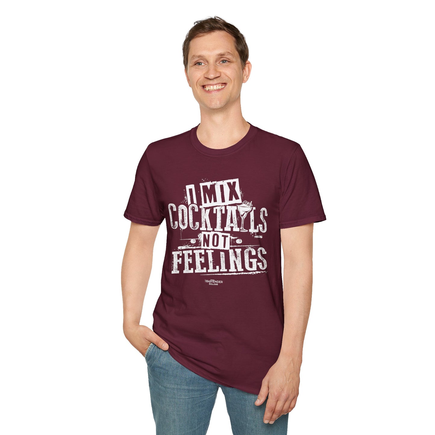 "I Mix Cocktails, Not Feelings" Bartender Tee