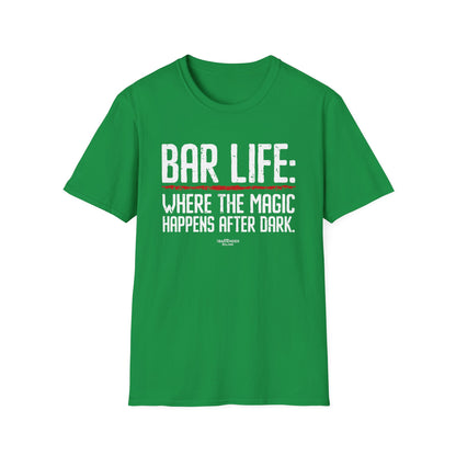 "Bar Life Where the Magic Happens After Dark" Men's Bartender Tee