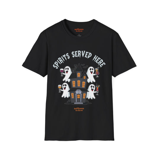 "Spirits Served Here" Halloween Bartender Softstyle T-Shirt