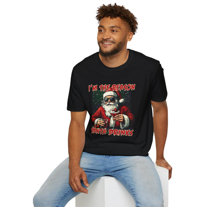 "I’m The Reason Santa Drinks" Softstyle T-Shirt