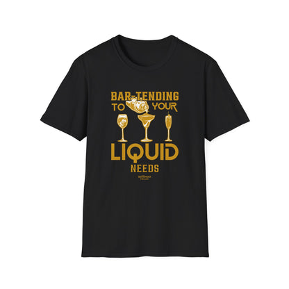 "Bar-Tending to Your Liquid Needs" Men's Bartender Tee