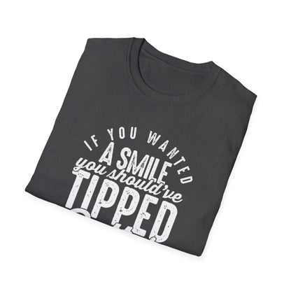 "If You Wanted a Smile You Should've Tipped Better" Men's Bartender Tee