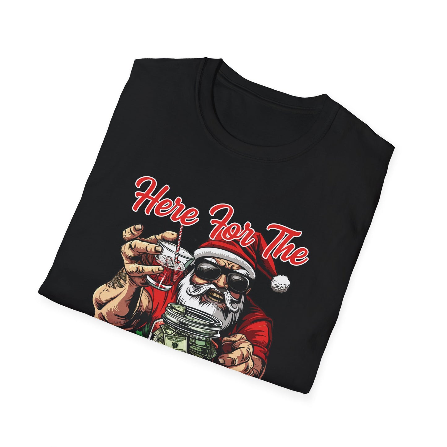 "Here For The Tips, Not The Holiday Spirit" Unisex Softstyle T-Shirt