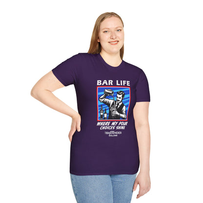 "Bar Life Where my Pour Choices Shine" Men's Bartender Tee