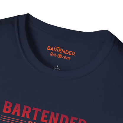 "Bartender by Day Vampire by Night" Halloween Bartender Softstyle T-Shirt