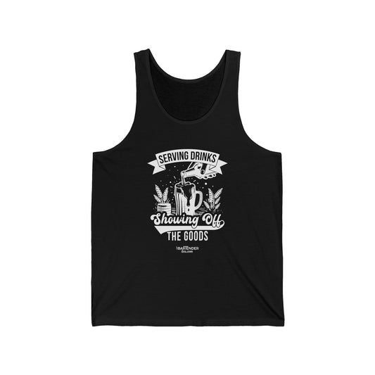 "Serving drinks showing off the goods" Men’s Bartender Tank Top