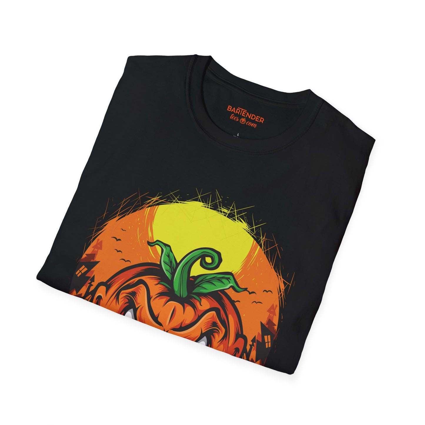 "Scary Pumpkin" Halloween Bartender Softstyle T-Shirt