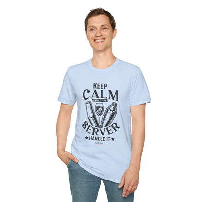 "Keep Calm and Let the Server Handle It" Unisex Softstyle T-Shirt