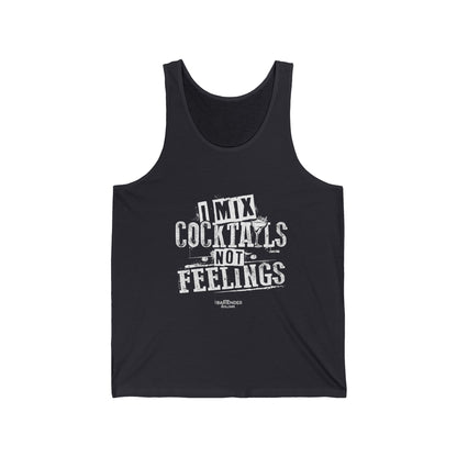 "I mix cocktails and not feelings" Men’s Bartender Tank Top