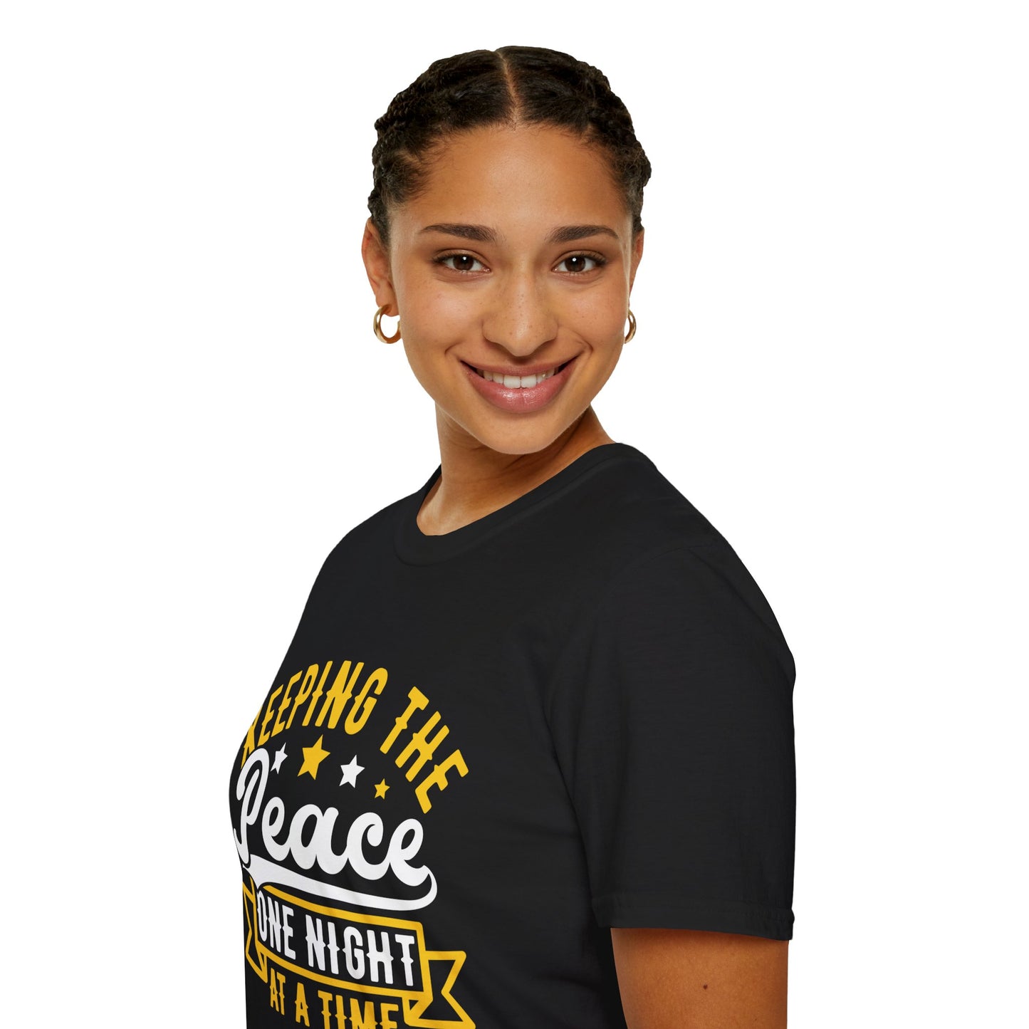 "Keeping the Peace One Night at a Time" Softstyle T-Shirt