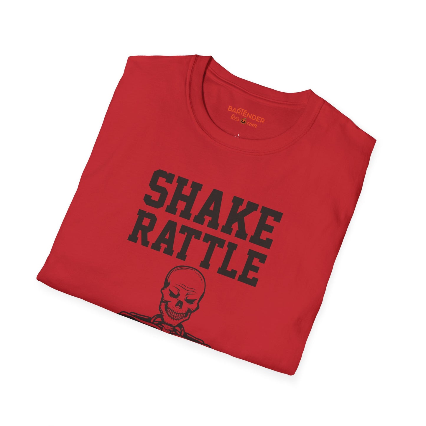 "Shake Rattle and Pour" Halloween Bartender Softstyle T-Shirt