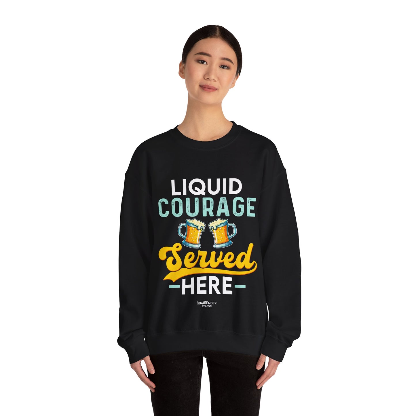 "Liquid courage served here" Bartender Sweatshirt