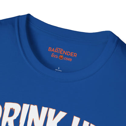 "Drink Up Before I Hex You" Halloween Bartender Softstyle T-Shirt