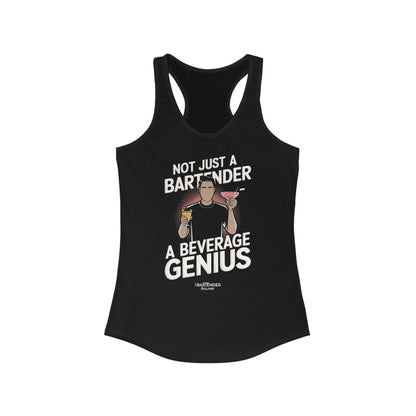 "Not just a bartender a beverage genius" Women's Bartender Tank Tops