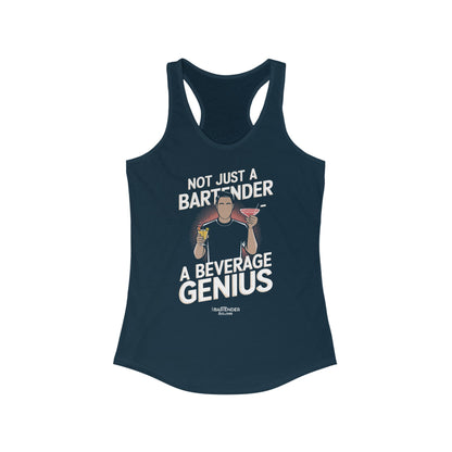 "Not just a bartender a beverage genius" Women's Bartender Tank Tops