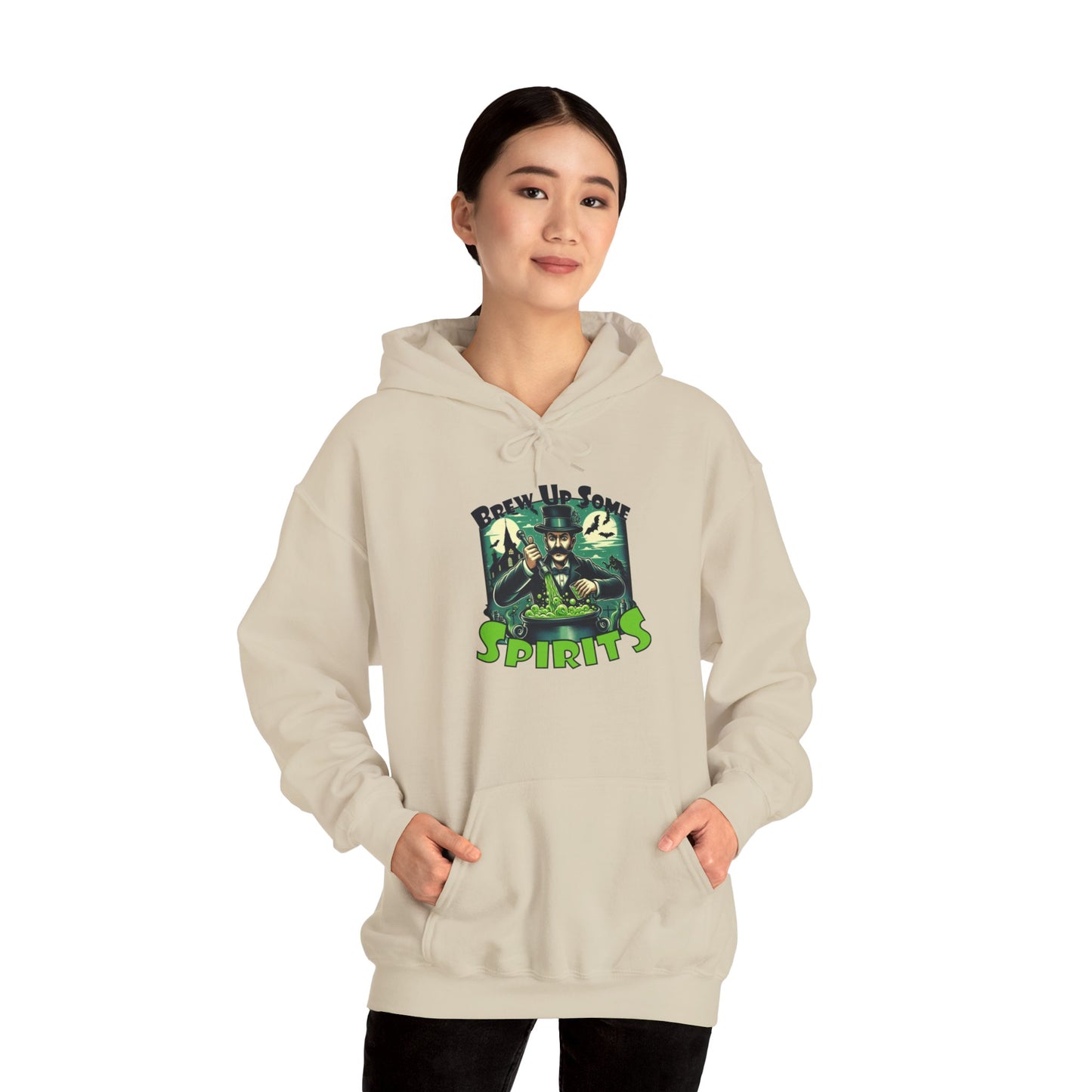 "Brew Up Some Spirits" Halloween Bartender Hoodie