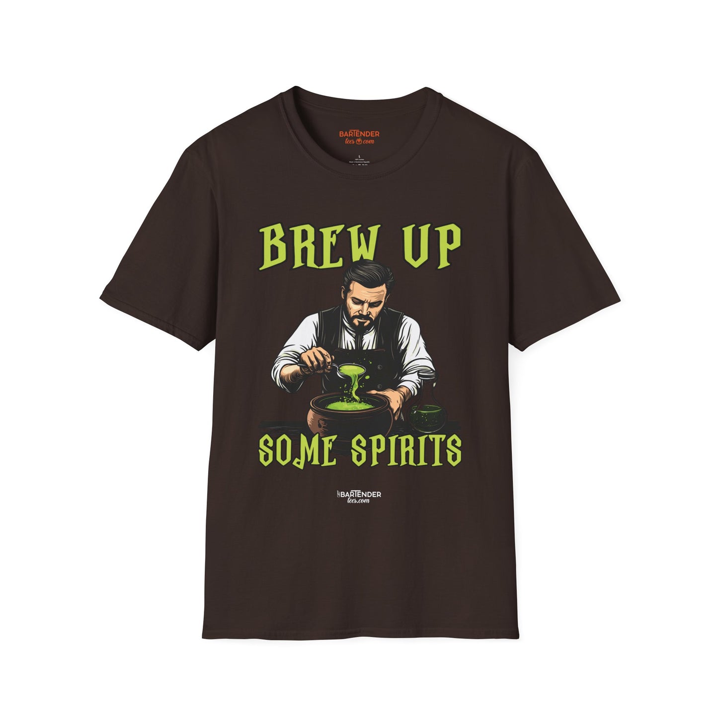 "Brew up some Spirits" Halloween Bartender Softstyle T-Shirt