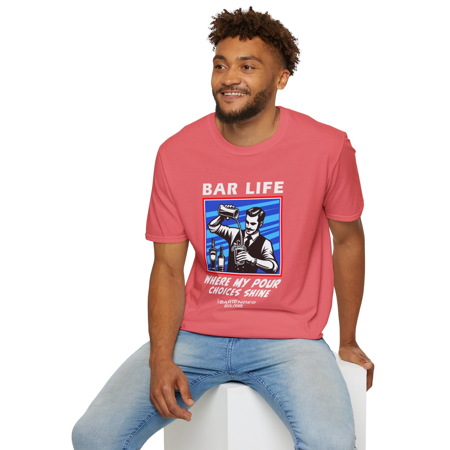 "Bar Life Where my Pour Choices Shine" Men's Bartender Tee