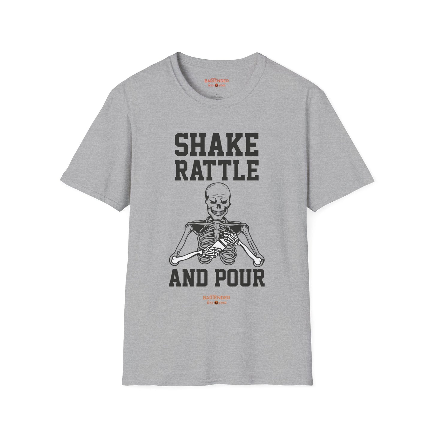 "Shake Rattle and Pour" Halloween Bartender Softstyle T-Shirt