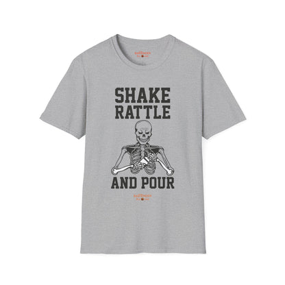 "Shake Rattle and Pour" Halloween Bartender Softstyle T-Shirt