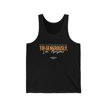 "Tip generously im awesome" Men’s Bartender Tank Top