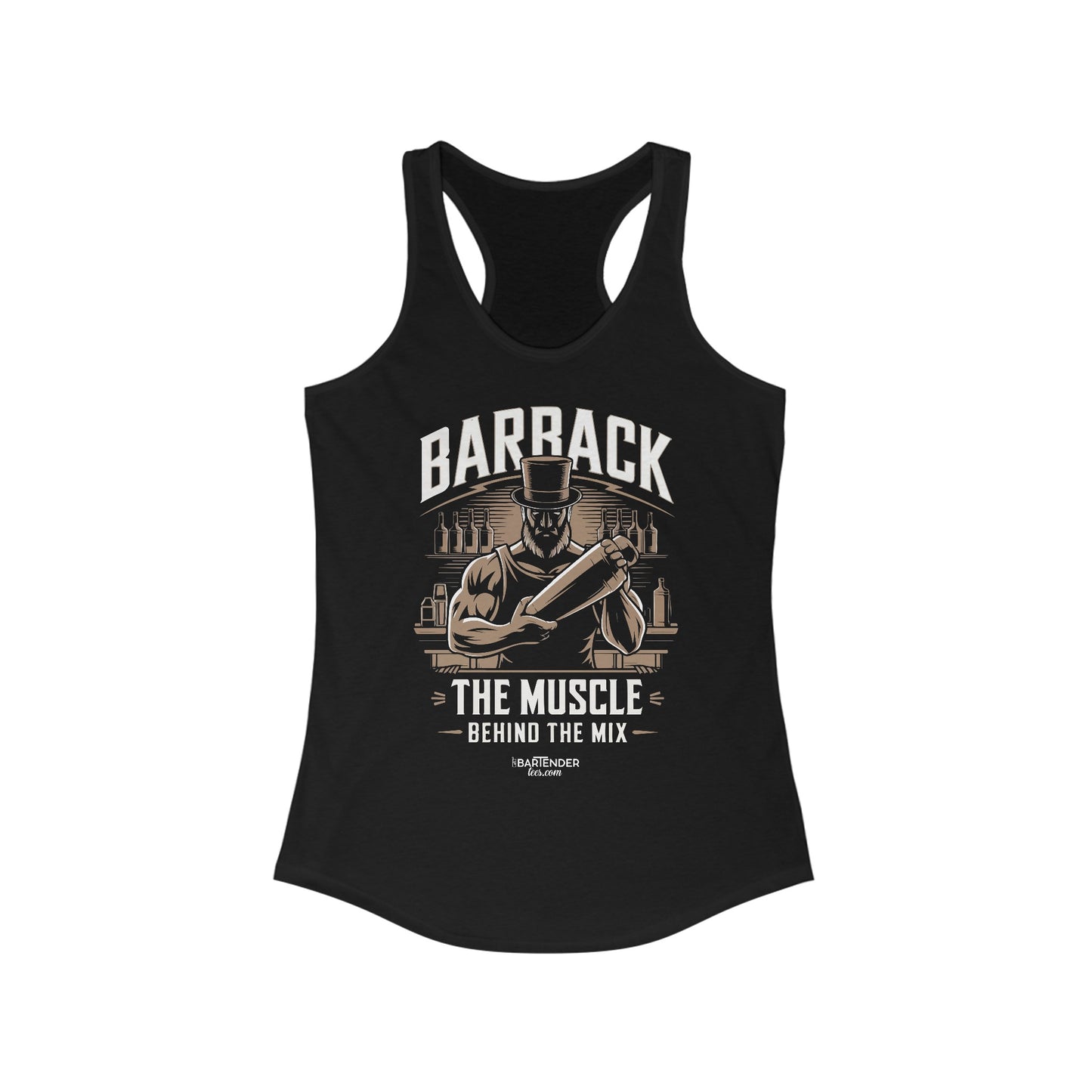 "Barback the muscle behind the mix" Women's Bartender Tank Tops