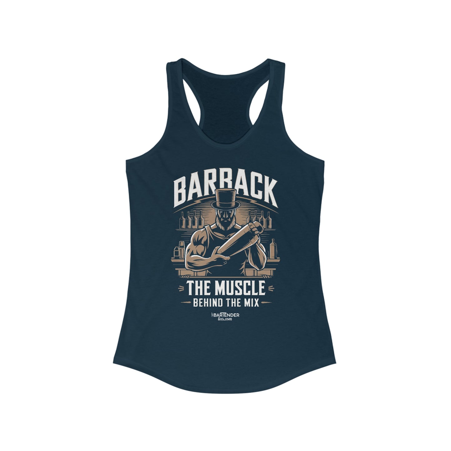 "Barback the muscle behind the mix" Women's Bartender Tank Tops