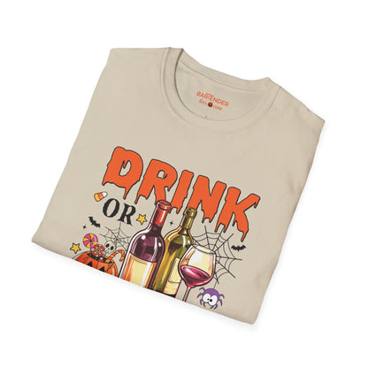 "Drink or Treat" Halloween Bartender Softstyle T-Shirt