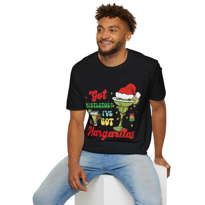 “Got Mistletoe I've got Margaritas” Unisex Softstyle T-Shirt