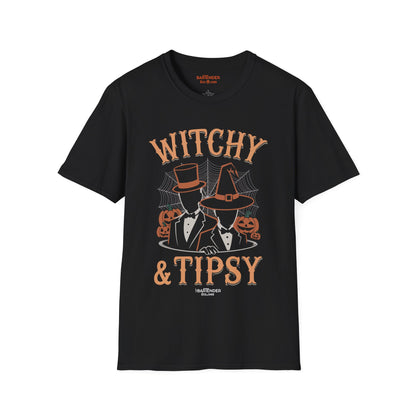 "Witchy and Tipsy" Halloween Bartender Softstyle T-Shirt