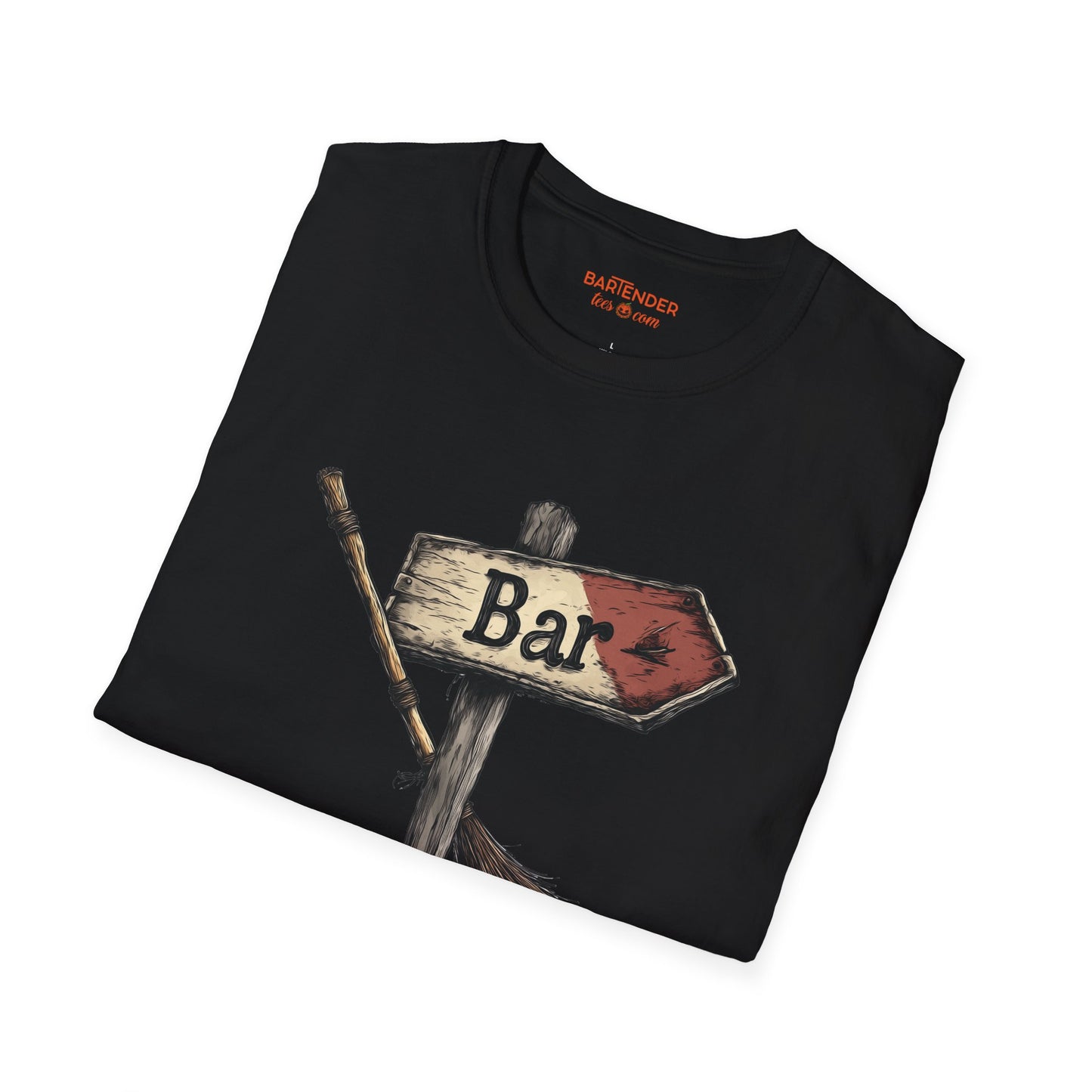 "Witch Way to the Bar" Halloween Bartender Softstyle T-Shirt