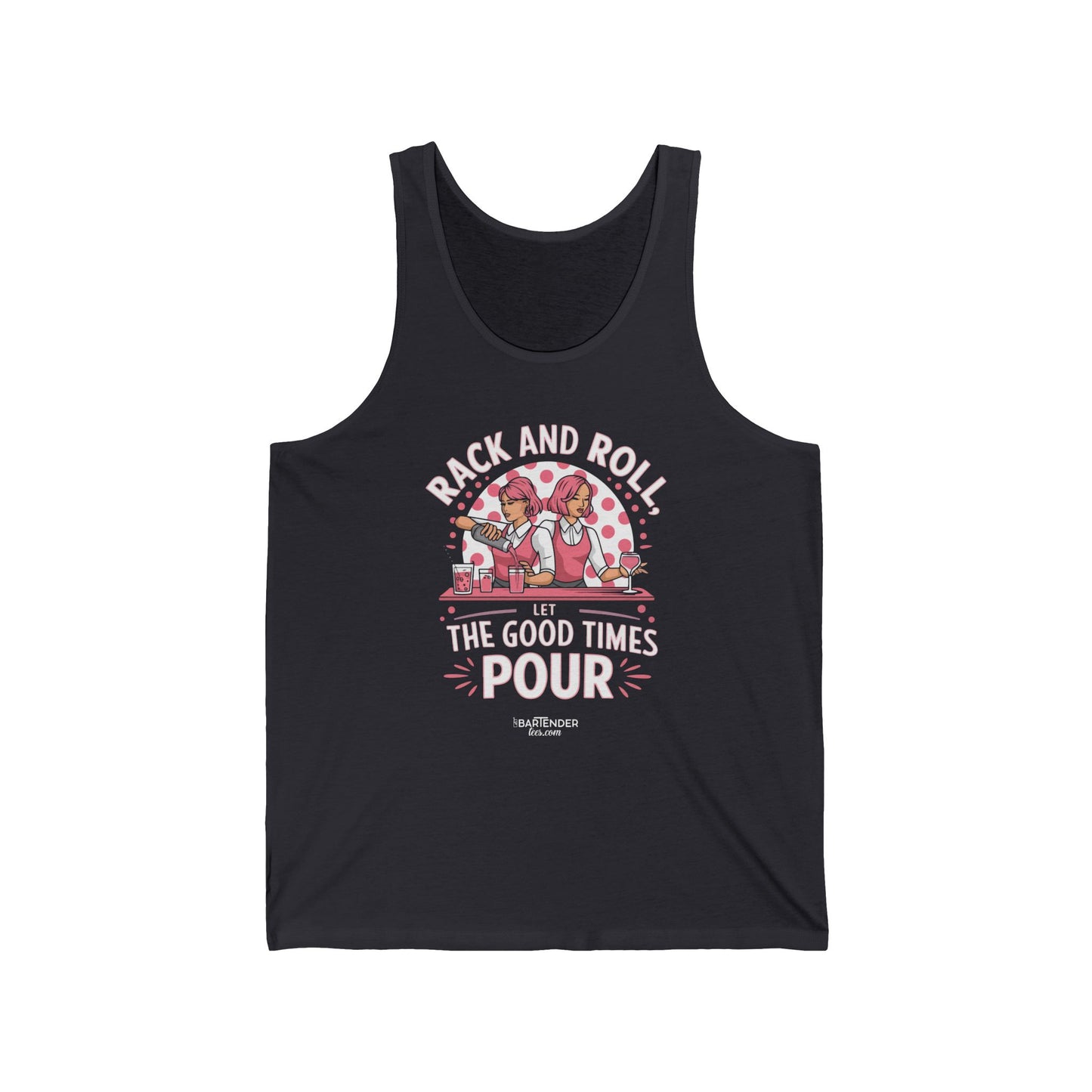 "Rack and roll let the good times pour" Men’s Bartender Tank Top