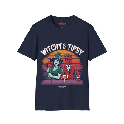 "Witchy & Tipsy" Halloween Bartender Softstyle T-Shirt