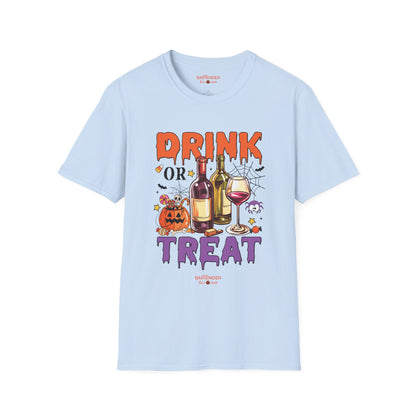 "Drink or Treat" Halloween Bartender Softstyle T-Shirt