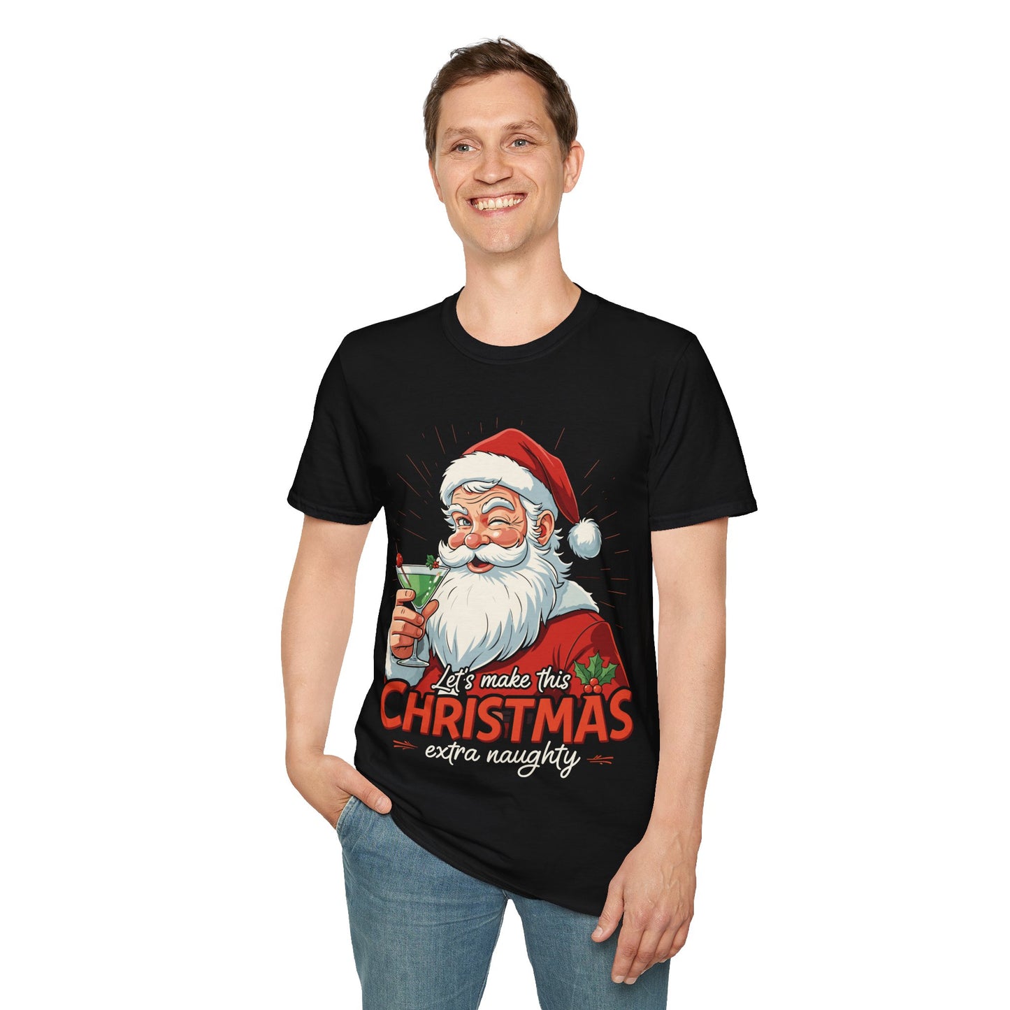 "Let's Make This Christmas Extra Naughty" Softstyle T-Shirt