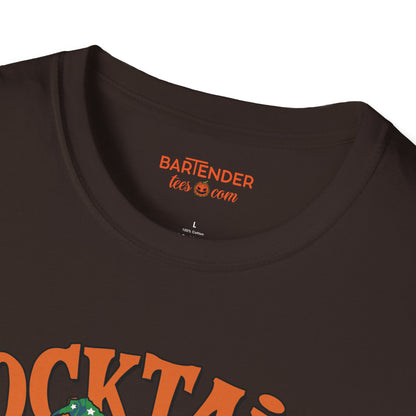 "Cocktails And Curses" Halloween Bartender Softstyle T-Shirt